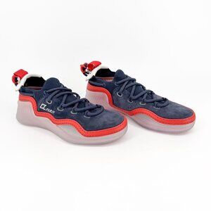 Christian Louboutin Arpoador Navy Drawstring Sneakers Size 37.5 US 7.5 Women's